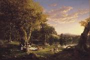 Thomas Cole The Pic-Nic (mk13) china oil painting artist